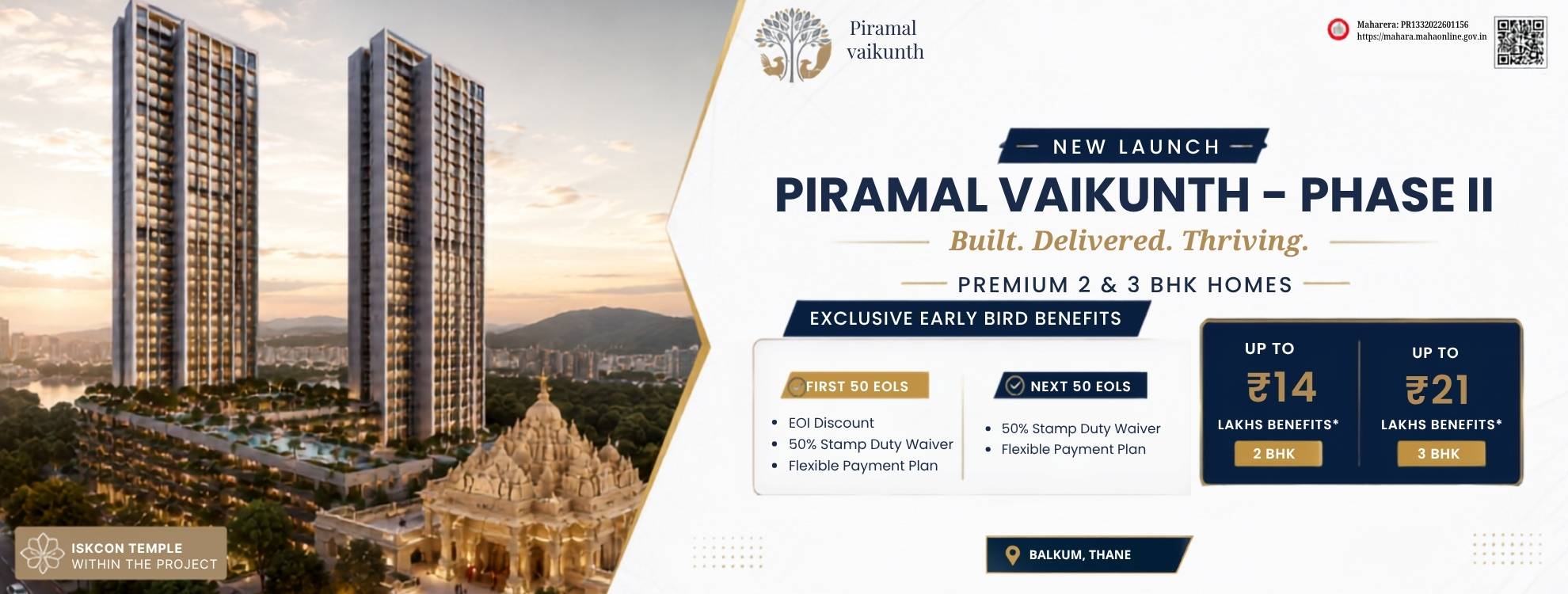 Piramal Vaikunth  Balkum| 1, 2 BHK flat in Thane
